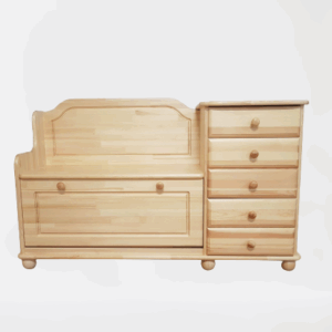 Natural Pine Solid Wood Hallway Corner Shoe Box