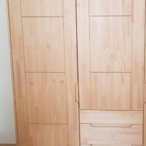 Dabīgās Priedes Masīvkoka Guļamistabas Divdurvju Skapis “Amata”