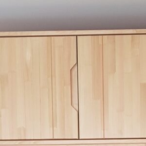 Dabīgās Priedes Masīvkoka Guļamistabas Divdurvju Skapja Antresols “Amata”