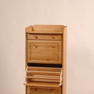 Naturlig furu massivträ skokista (3 delar)