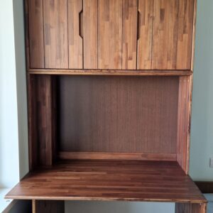 Dabīgs Priedes Masīvkoka Rakstāmgalds+Plaukti Individuāls projekts