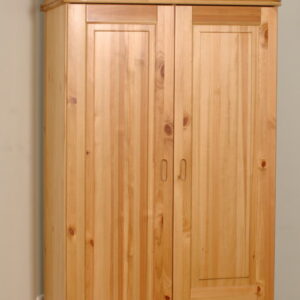 Dabīgās Priedes Masīvkoka Divdurvju Drēbju Skapis