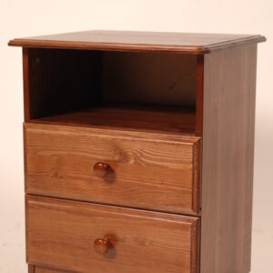 Dabīgās Priedes Masīvkoka Naktsskapītis ar 2 atvilktnēm