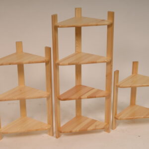 Natural Pine Solid Wood Corner Shelves